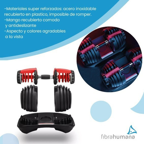 Mancuerna Maciza 16 Kg Regulable Ajustable Gym Fitness