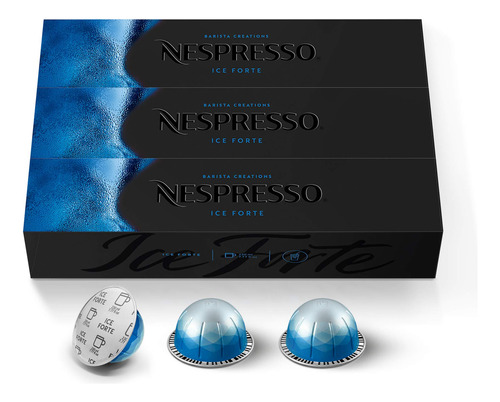 Nespresso Iced Forte, 30 Unidades, Paquete De 10