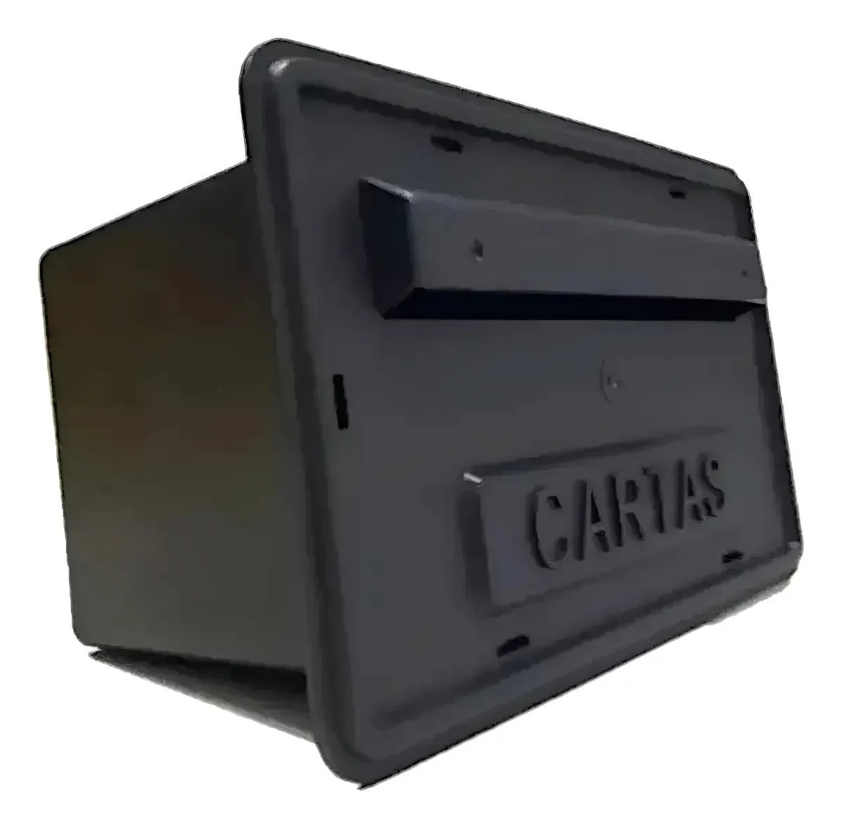 Caixa De Correio Pvc Grade/embutir Não Arranha Não Enferruja Cor Preto