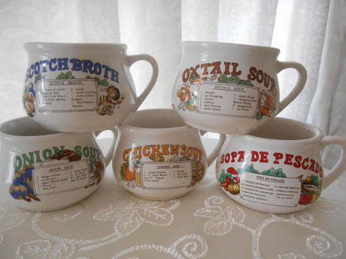 Set De 5 Tazones Decorativos Para Cocina (Usado)