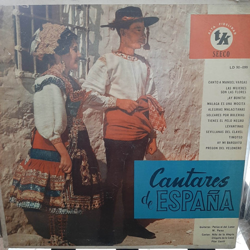 Vinilo Cantares De España Niño Alegria Pilar Gentil  Es1