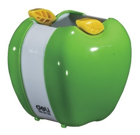 Imagen 2 de 4 de Porta Lápices Deli Con Forma De Manzana Rojo O Verde