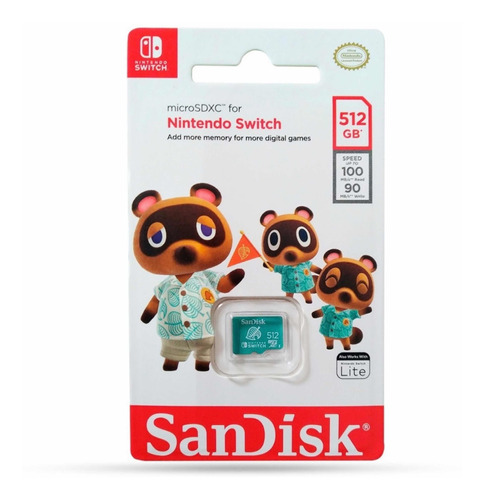Memoria Micro Sdxc Sandisk 512 Gb Para Nintendo Switch 100 M