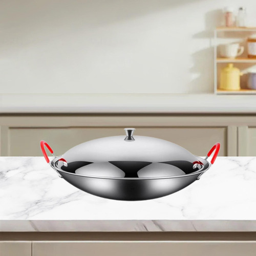 Sartén De Cocina De Acero Inoxidable 9 Pulgadas Con Tapa