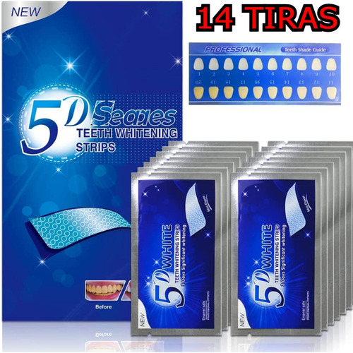 Kit Blanquea Diente 14 Tiras Gel White Blanqueamiento Dental