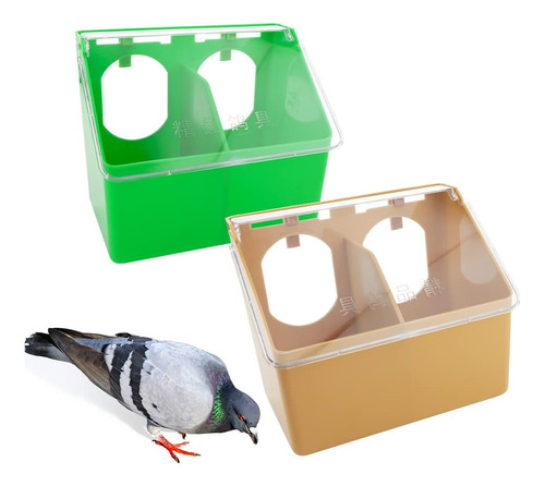 Comedero De Plastico Para Palomas 2 Unidades Caja Colgante P