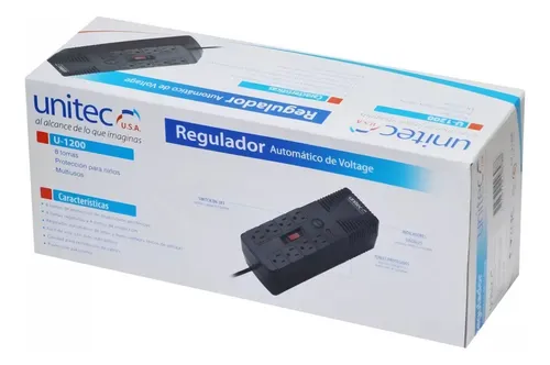 Regulador De Voltaje Unitec Con Supresor De Picos U-1200