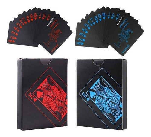 2pack Cartas De Póquer Azules Y Rojas Cartas Prueba De Agua