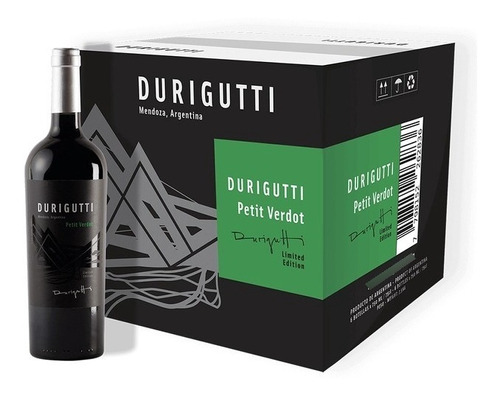 Vino Durigutti Petit Verdot etiqueta negra 750ml caja x6