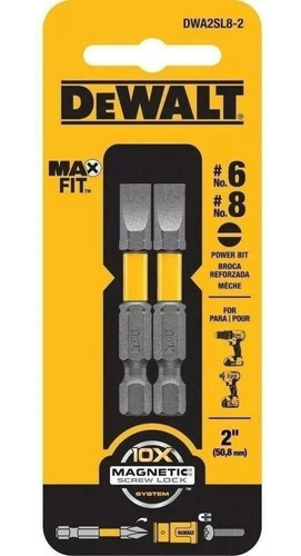 Puntas Pala Dewalt Maxfit - 2 Unds Dwa2sl8-2