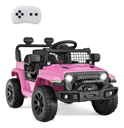 Jeep Carro Montable 6v Control Remoto Luz Sonido Rosa 3-5año