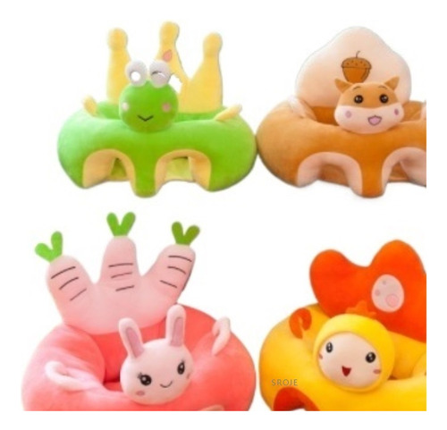 Ww Silla De Apoyo For Sofá De Bebé, Suave Peluche, Dibujos