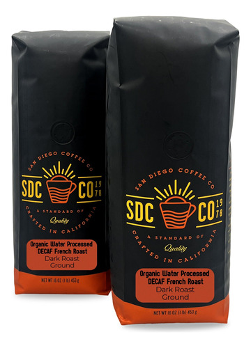 San Diego Coffee Decaf Organico Tostado Frances, Tostado Osc