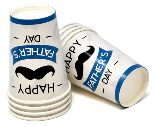 Juego Vajilla Desechables Para Fiesta Feliz Dia Del Padre Blanco Azul Negro Feliz Día Del Padre Papá