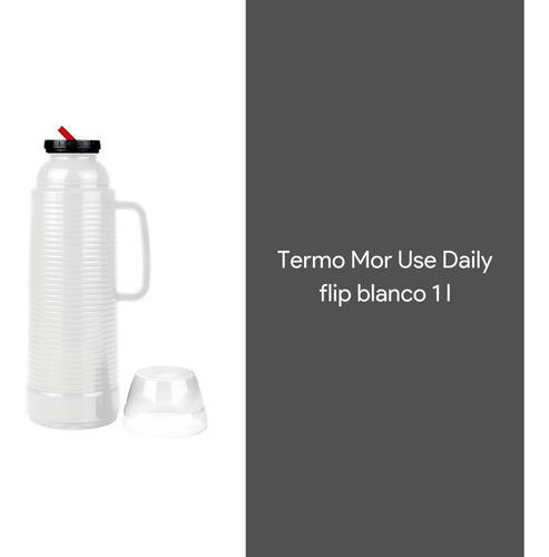 Ampola térmica de vidro térmico de 1 litro com bico branco Matero