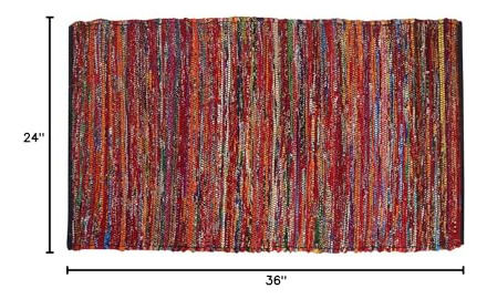 Alfombras De Algodón Multi Chindi Tejidas A Mano De 24x36 P