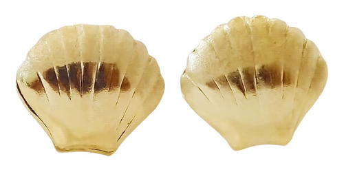 Amor Eterno - Broqueles Concha De Mar /aretes Oro 10k