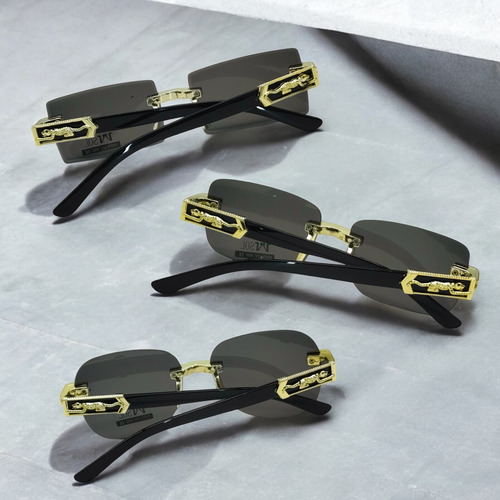 Set 3pc Lentes De Sol Estampado Leopaldo Neg Vvesol 1948248 Negro Negro Negro Negro