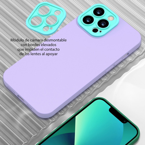 Imagen 2 de 9 de Funda Policarbonato Protege Camara Fina Para Linea iPhone 13