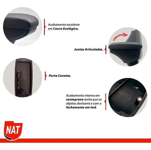 Encosto Descanso Apoio Braço Toyota Etios Ano 2013 A 2020