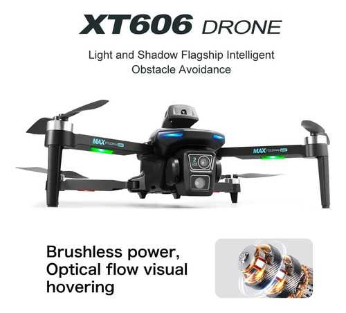 Drone Gn 506 Camera 6k Full Hd Sensor Obstáculo 500m Retorn Preto