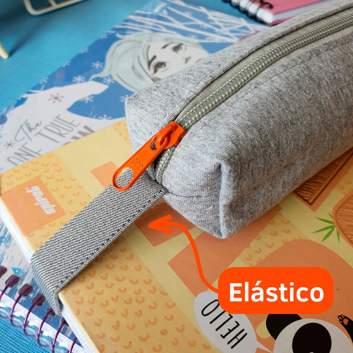 Estojo Pequeno Com Elástico ( Laranja )
