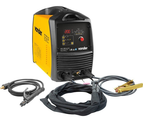 Inversor P/solda C/eletrodo E Tiq Riv206 Ac/dc Vonder Cor Amarelo