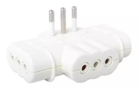 Adaptador Enchufe Triple Plano 2p+t 10 A Marfil