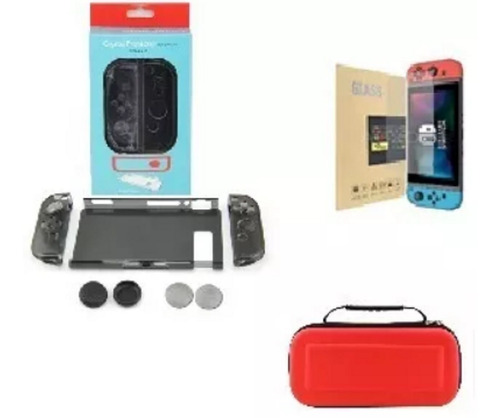 Paquete 3 En 1 Funda+cristal Nintendo Switch Envio Gratis