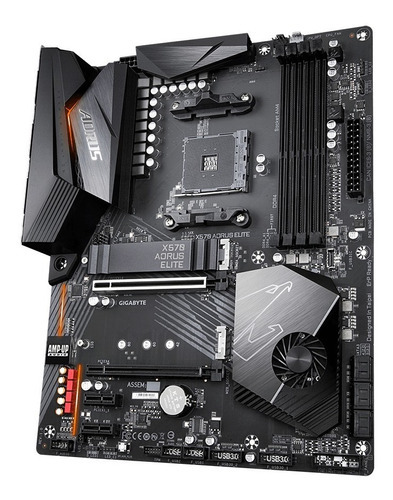 Mother Gigabyte X570 Aorus Elite Socket Am4 Color Negro