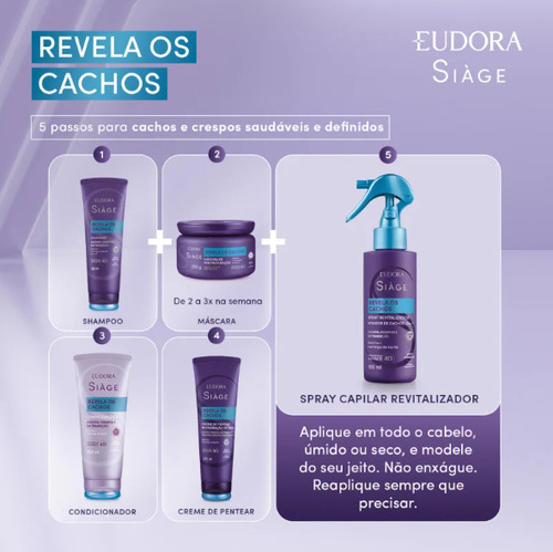 Shampoo Eudora Siàge Revela Dos Cachos, 250ml