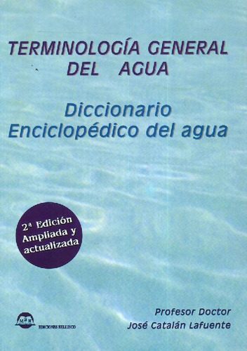 Libro Terminología General Del Agua De José  Catalán Lafuent