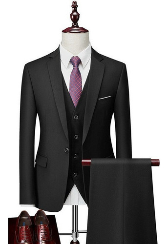 . Kit De Negocios De Traje De Boda Para Hombre, 3 Piezas