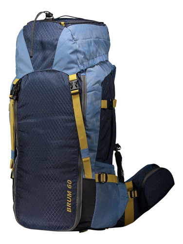 Mochila Outdoor Totto Braum 60 Azul + Bolsa Hidratante