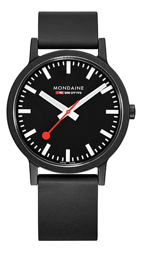 Mondaine Ms1.41120.rb Sbb Reloj De Cuarzo Suizo Negro Con