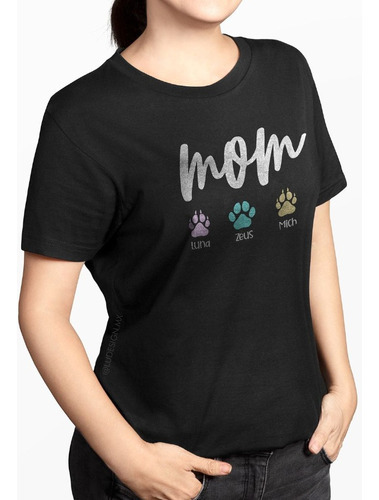 Playera Mujer Petlover Dog Mom Cat Mom