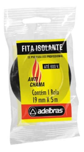 Kit C/ 30 Fita Isolante Profissional Preta 19mm X 05m