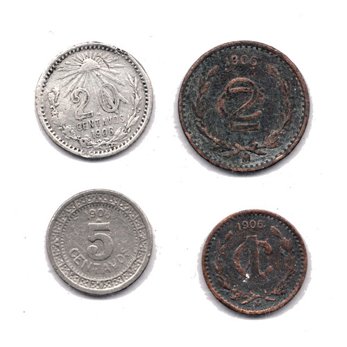 Moneda  Plata 20 Centavos Resplandor 1906 Ley 0800 Y 1 2 5 C
