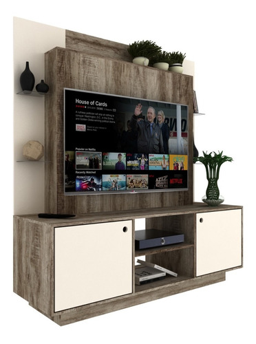 Rack Mesa De Tv Aparador Elegante Con Estantes Multimuebles