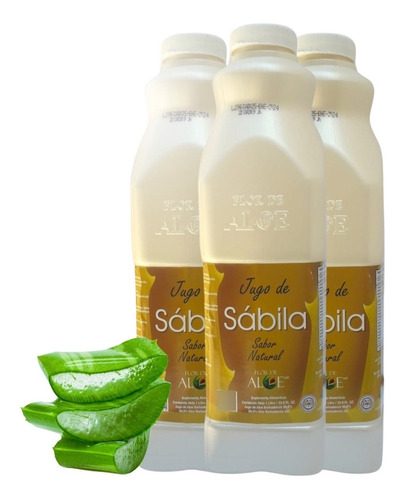 3 Jugos De Aloe Vera 100% Natural