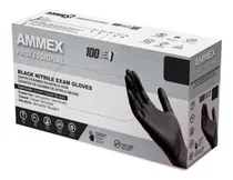 Comprar Guantes De Nitrilo Negro Desechables Ammex Talla L X 100 Pz Talla G