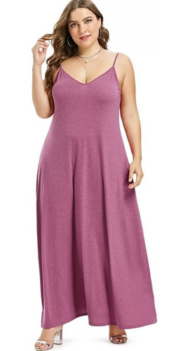 Vestido Negro O Rosa Palo Largo Talla Plus + Envío Gratis