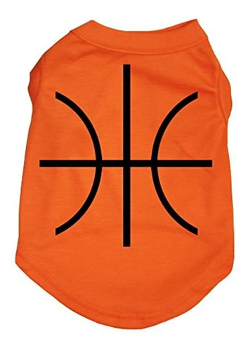 Camisa De Perro Petitebella Basketball Orange Puppy