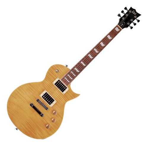 Guitarra eléctrica LTD EC Series EC-256 de arce/caoba vintage natural
