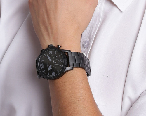 Relógio Fossil Masculino Preto Nate - Jr1401
