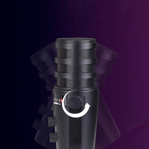 Microfone Condensador Gamer Usb Com Isolamento De Ruído Preto