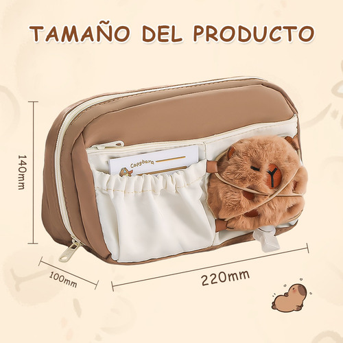 Estuche Infantil Capybara Multicapa Con Compartimentos