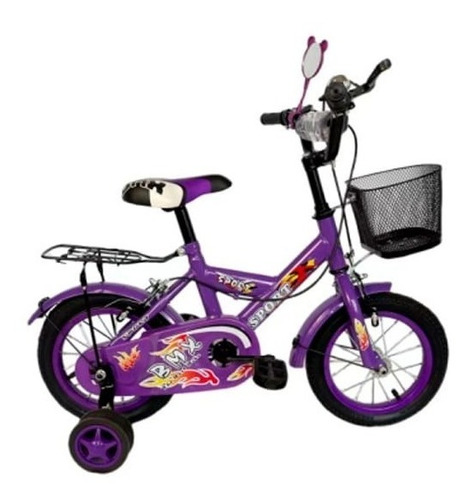 Bicicleta Infantil Rodado 12 C/canasto Kb-2509-12violeta