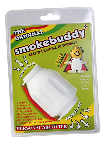 Smoke Buddy 0159-wht - Filtro De Aire Personal, Color Blanco