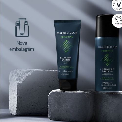 Presente Boticário Malbec Club Sensitive Espuma E Balm